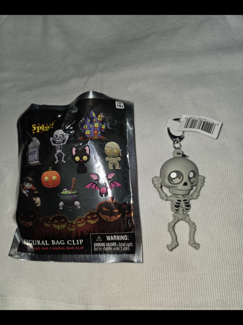 Spirit Halloween Figural Bag Clip Series 1- Skeleton
